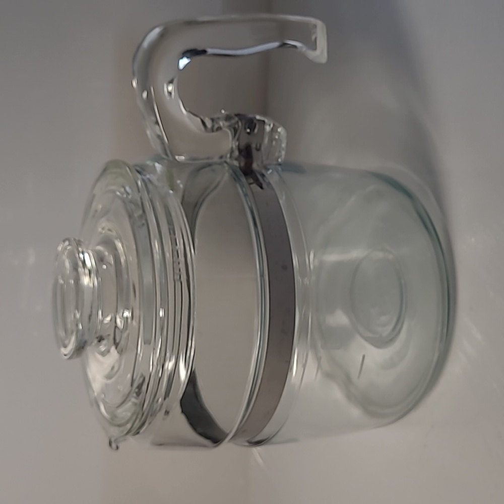2)Vintage Pyrex  glass flameware stovetop percolator 9cup #7756 .1960s mad…